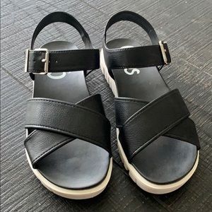 Black Strap Sandals